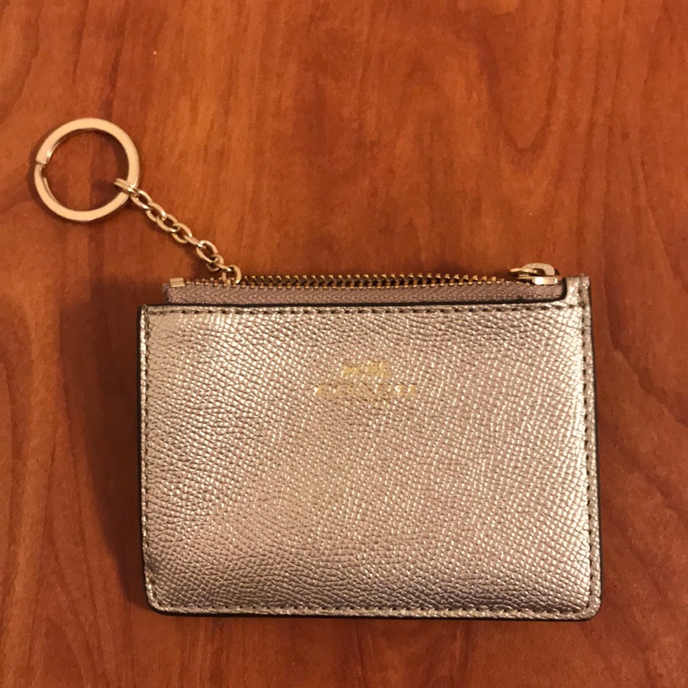 Coach gold change/ ID purse